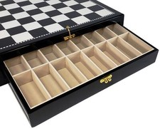 Placa de armazenamento AS IS 17" alto brilho preto e branco com 2 gavetas 1 7/8" quadrada comprar usado  Enviando para Brazil