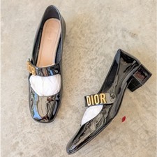Bombas Christian Dior couro envernizado preto couro de bezerro Baby D Mary Jane, tamanho EU39 comprar usado  Enviando para Brazil