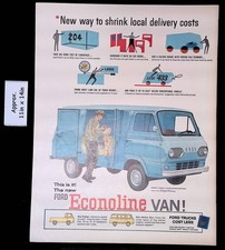1961 Ford Novo Econoline VAN, PICKUP & STATION BUS Economizador de Dinheiro Impressão Anúncio 50179 comprar usado  Enviando para Brazil
