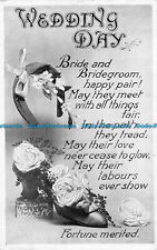 Dia do casamento R167806. Par feliz de noiva e noivo. 1918 comprar usado  Enviando para Brazil