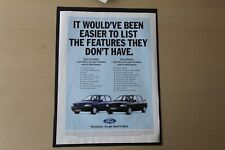 Original FORD ESCORT ACAPULCO MÉXICO mag anúncio quadro-pronto parede-arte flat-pack comprar usado  Enviando para Brazil