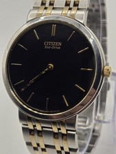Relógio masculino Citizen Stiletto Eco Drive mostrador preto 2 tons SS G820-S037310 comprar usado  Enviando para Brazil