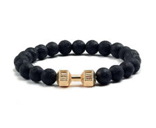 Usado, Haltere de levantamento de peso pesado lava vulcânica pulseira masculina para levantadores de peso de academia comprar usado  Enviando para Brazil