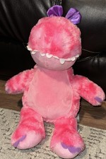 Build A Bear BAB Build A Dino Exclusive 18” ROSA Derpy T-Rex Dinosaur com Arco RARO comprar usado  Enviando para Brazil