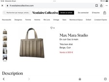 Sac max mara d'occasion  Villefranche-sur-Mer