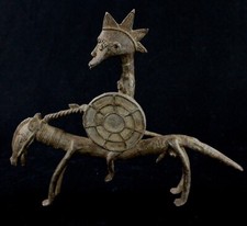 Arte Africana - Jinete Syonfolo Devin Senoufo - Hierro Fundido Aluminio - 21 CMS comprar usado  Enviando para Brazil