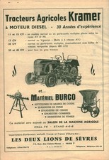 Publicité ancienne tracteurs d'occasion  France