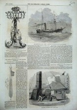 Estampa antiga 1856 maquinaria navio som ártico vapor América raposa 19º comprar usado  Enviando para Brazil