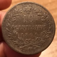 Moneta centesimi 1866 usato  Olbia