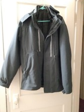 Casaco masculino CB removível forrado com colcha removível capuz impermeável 2XL cinza azul, usado comprar usado  Enviando para Brazil