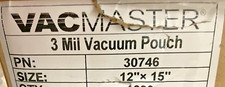 Usado, Bolsa de embalagem a vácuo VacMaster 30746 12" x 15" câmara sacos lisos 3Mil 500 peças comprar usado  Enviando para Brazil