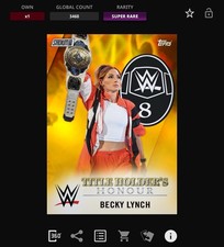 VIDEOGAME Topps WWE Slam 25 - Porta-título STADIUM CLUB Honor Gold - BECKY LYNCH comprar usado VIDEOGAME Topps WWE Slam 25 - Porta-título STADIUM CLUB Honor Gold - BECKY LYNCH comprar usado  Enviando para Brazil