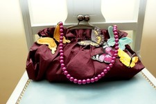 Abendtasche bordeaux rotwein gebraucht kaufen  Dillingen/ Saar