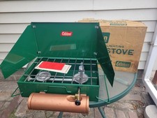 Fogão de acampamento Coleman vintage muito bom modelo 425 com caixa comprar usado  Enviando para Brazil