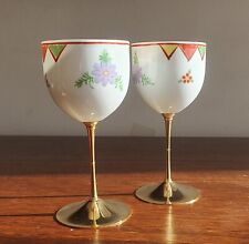 Copos de vinho de porcelana vintage japoneses Kutani X 2 excelente estado comprar usado  Enviando para Brazil