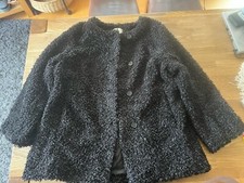 Schwarzer kurzer teddymantel gebraucht kaufen  Ebhausen
