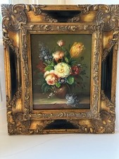 Vintage floral oil for sale  Watertown