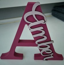Wooden name decoration for sale  MANCHESTER