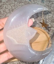 Druzy agate moon for sale  BRADFORD