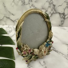 Moldura esmaltada Ashleigh Manor vintage Y2k íris oval floral strass rosa comprar usado  Enviando para Brazil