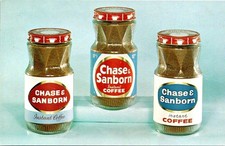 Cartão postal cromado Chase & Sanborn produtos de café instantâneo, publicidade de alimentos comprar usado  Enviando para Brazil