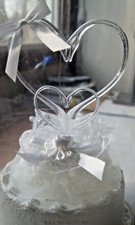 Decoração de bolo de casamento vintage Jamie Lynn, cisnes de vidro falso, branca #3 comprar usado  Enviando para Brazil