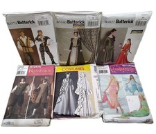 (6) LOTE Fantasia Padrão de Costura Simplicidade Butterick McCalls Renascimento Médio comprar usado  Enviando para Brazil