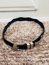 Cinto de fivela vintage preto prata coração couro rodeio ocidental cowboy 5674 tamanho 32 comprar usado  Enviando para Brazil