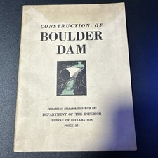 Vintage Construction Of Boulder Dam Department Of The Interior Bureau , usado comprar usado  Enviando para Brazil