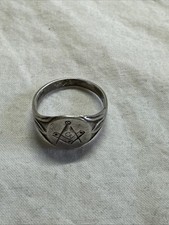 silver masonic ring for sale  WOODHALL SPA