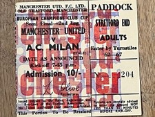 Ticket 1968 manchester for sale  DUNMOW