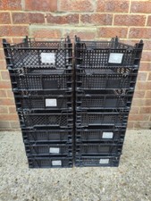 Black plastic stackable for sale  RINGWOOD