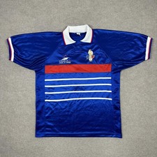 Camisa polo masculina azul GG vintage França 1998 seleção da Copa do Mundo #7 comprar usado  Enviando para Brazil