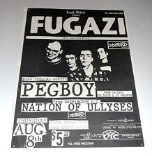 FUGAZI Flyer 1991 punk Dischord Record Minor Threat Pegboy Nation Of Ulysses comprar usado  Enviando para Brazil