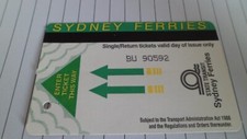 Sydney ferries ticket for sale  BRADFORD