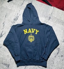 Moletom com capuz US Naval Academy NAVY Pro Weave tamanho médio vintage azul esporte comprar usado  Enviando para Brazil