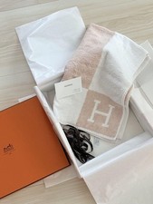 Cobertor de toalha de banho Hermes bebê marrom rosado branco tecido resistente com fita caixa comprar usado  Enviando para Brazil