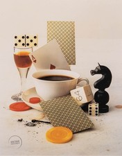 De Colección Irving Penn Impresión Después de Cena Juegos Nueva York Grabado Arte 1947 Estera 10x13 segunda mano  Embacar hacia Mexico