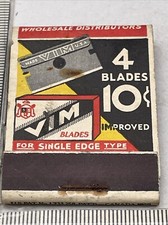 Rare matchbook vim for sale  Melbourne