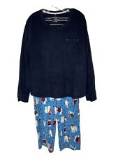 Conjunto de pijama elástico Cuddl Duds Fleecewear A616990 azul marino oso polar talla XL nuevo segunda mano  Embacar hacia Argentina