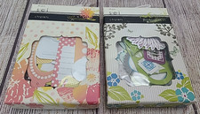 Lote de 2 Acentos de Aglomerado Artesanato para Scrapbooking Azul Pêssego Verde s.e.i Caixas Abertas comprar usado  Enviando para Brazil