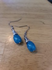 pearl hanging blue earrings for sale  Lees Summit