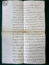 Antico documento manoscritto usato  Albenga