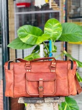 Leather travel duffel for sale  USA