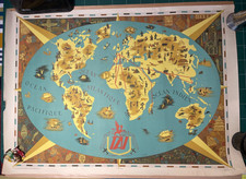 Affiche originale planisphère d'occasion  Paris XVIII