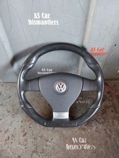 Volkswagen Golf Mk5 GTi Flat Bottomed Leather Steering Wheel - WR/S3 #1 for sale  BURY ST. EDMUNDS