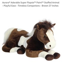 Pônei de pelúcia AURORA Super Flopsies pintura marrom 27” cavalo comprar usado  Enviando para Brazil
