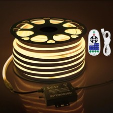 Tira de luces LED de neón de 150 pies para exteriores impermeable cuerda de neón luz CA 110-130V segunda mano  Embacar hacia Mexico