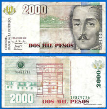 Colombia 2000 pesos d'occasion  Maisons-Alfort