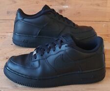 Nike Air Force 1 Low Leather Trainers UK6/US6.5Y/EU39 314192-009 Triple Black comprar usado  Enviando para Brazil